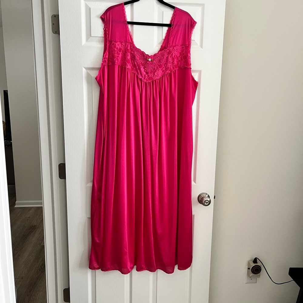 Only Necessities Vibrant Pink Lace Chemise